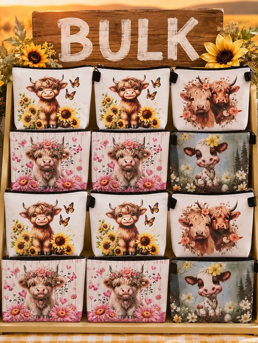 BULK Highland Cow Coin Pouches